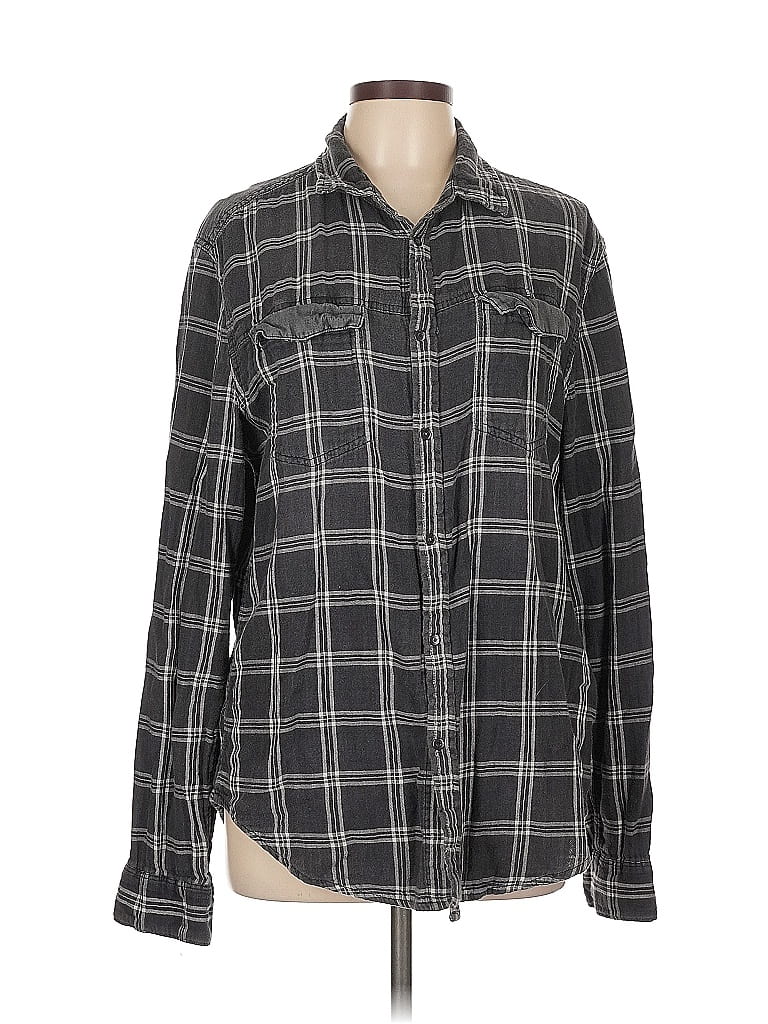 Pre-owned Calvin Klein Jeans Est.1978 Calvin Klein Jeans Long Sleeve Button Down Shirt In Gray