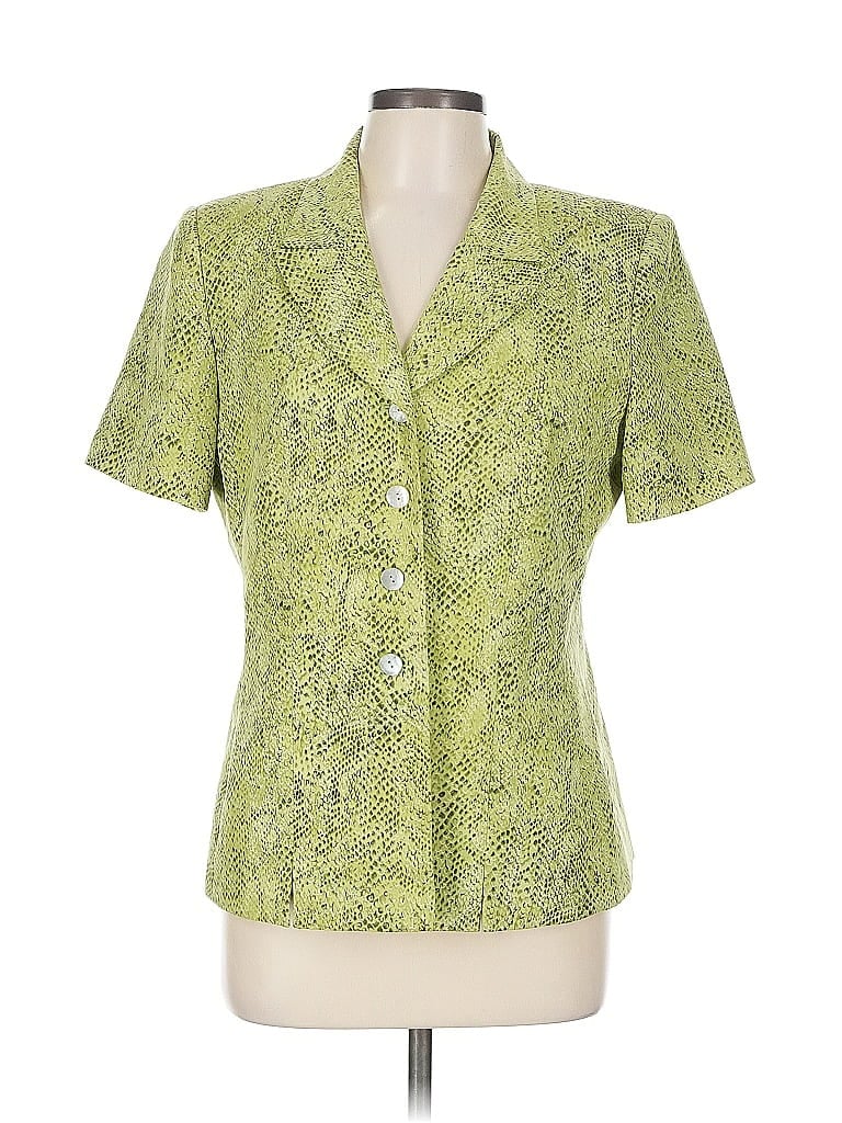 Pre-owned Le Suit Blazer Jacket In Green