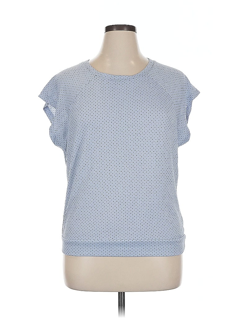 Pre-owned Nicole Miller Short Sleeve T-shirt In Blue
