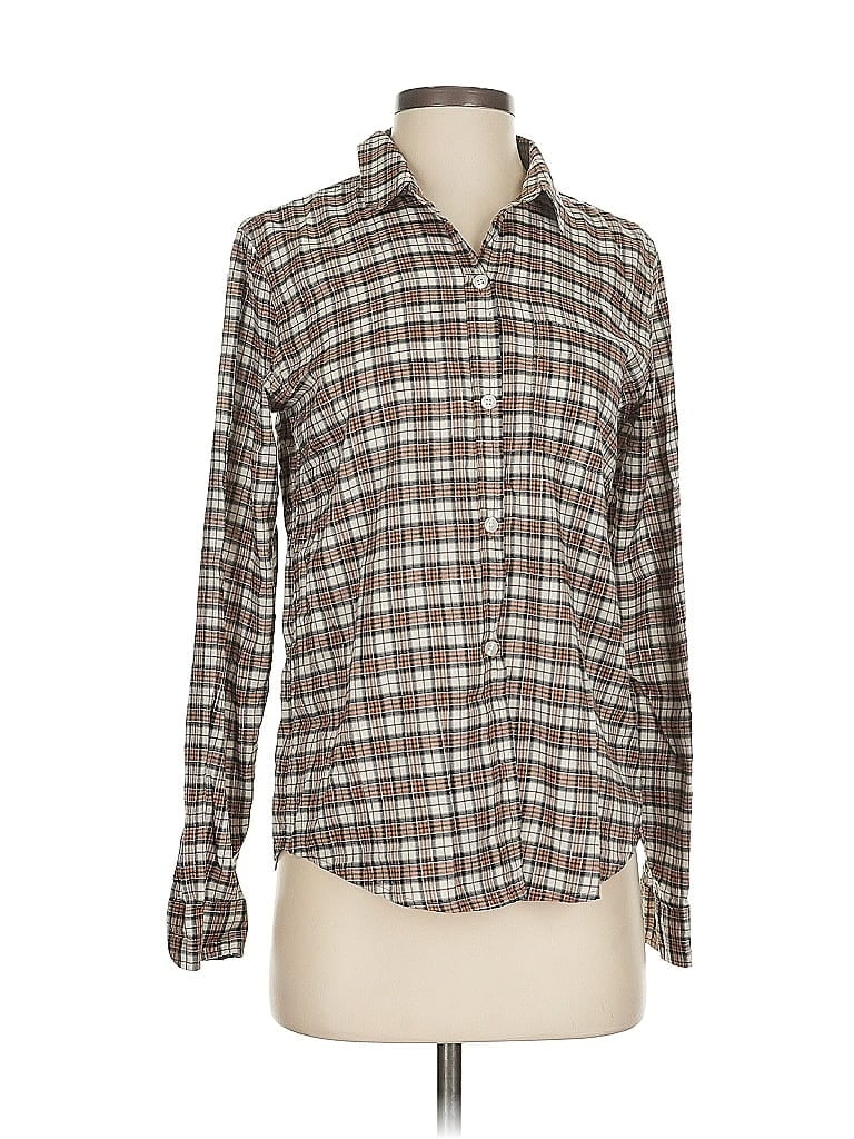 Click to view more detailed imagery on our partner's website Pre-owned Current Elliott Long Sleeve Button Down Shirt In Brown