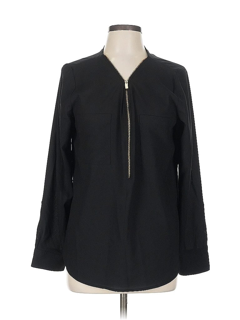 Pre-owned Calvin Klein Long Sleeve Blouse In Black