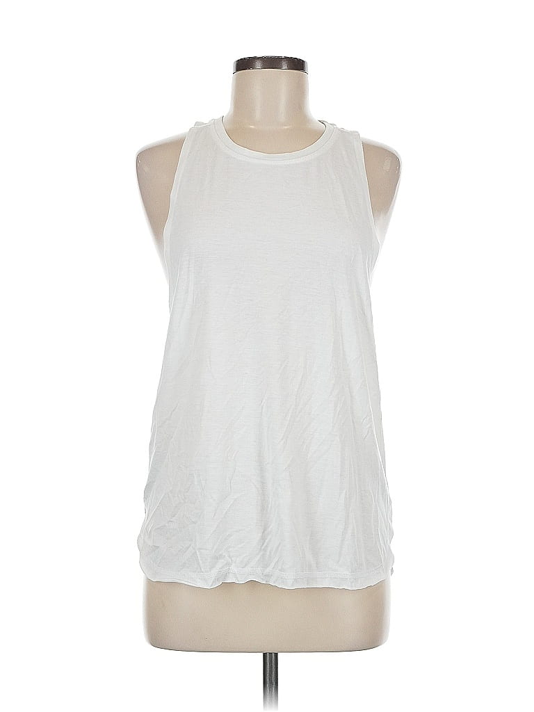 Pre-owned Unbranded Sleeveless T-shirt In White