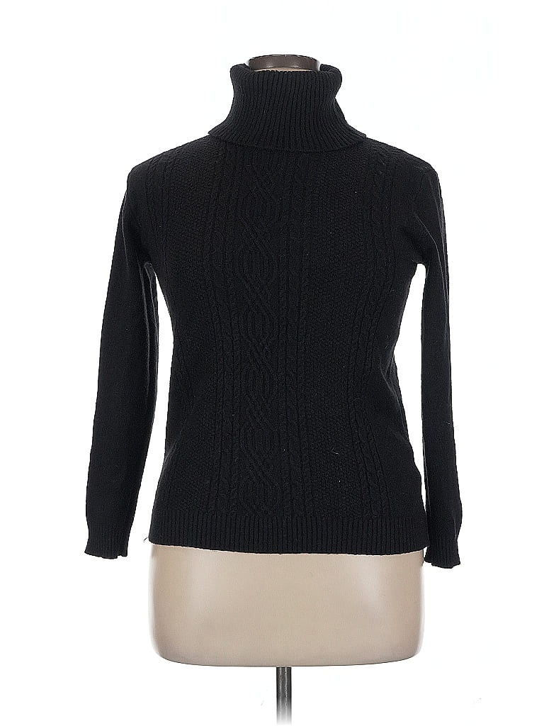 Pre-owned Victoria Turtleneck Sweater In Black