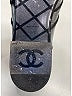 Chanel Metallic Gray Silver Glitter Fabric Grosgrain Lace-Up Oxford Size EU 37 (wide) - photo 6