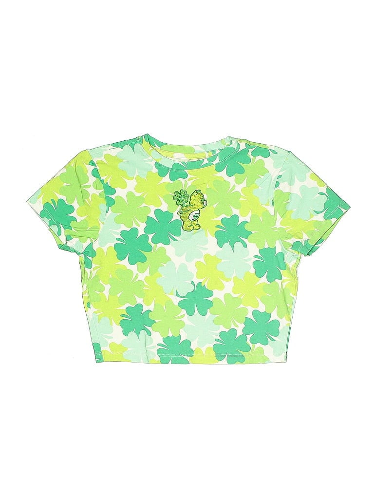 Click to view more detailed imagery on our partner's website Pre-owned Care Bears Kids' Short Sleeve Top Green Keyhole Neckline Tops