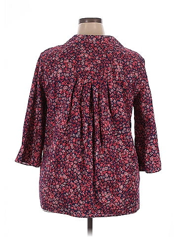 Foxcroft 3/4 Sleeve Button-Down Shirt (view 2)