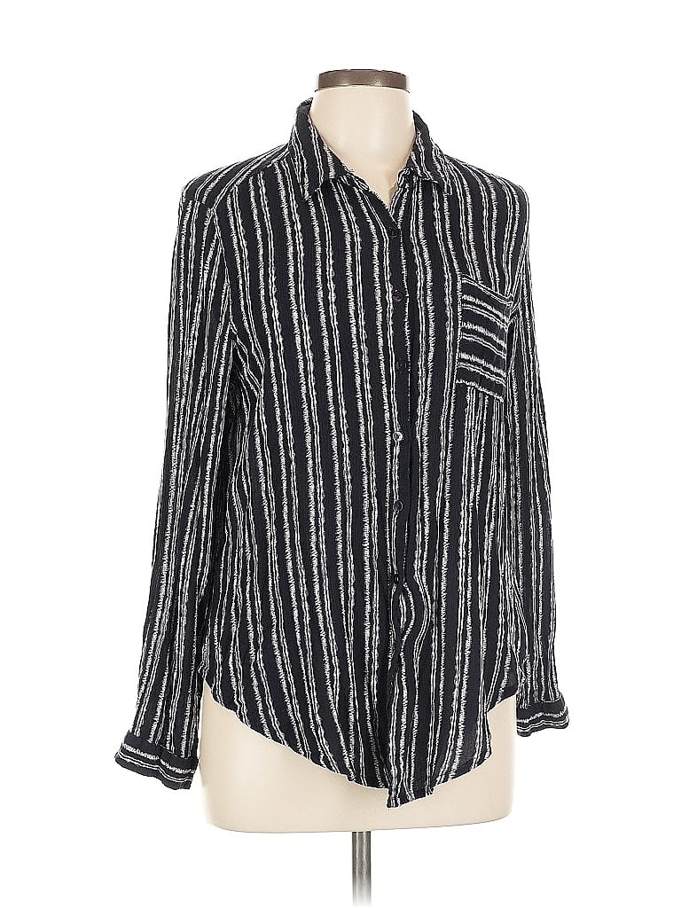 Pre-owned Westport Long Sleeve Blouse In Black