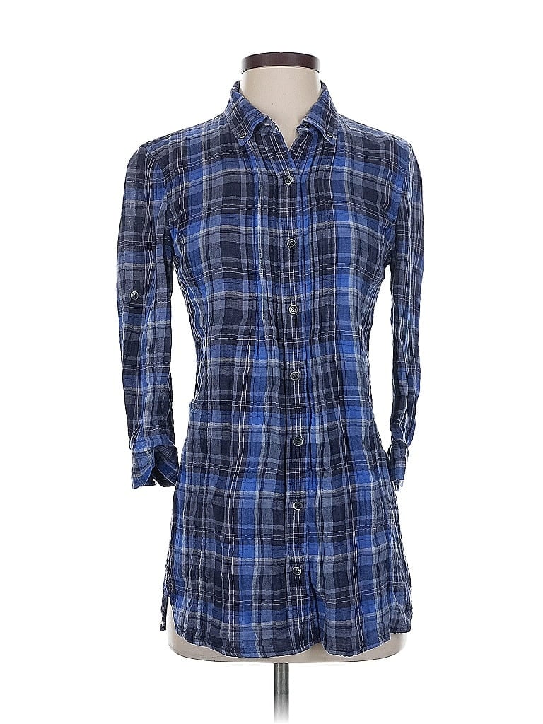 Click to view more detailed imagery on our partner's website Pre-owned Calvin Klein 3/4 Sleeve Button Down Shirt In Blue