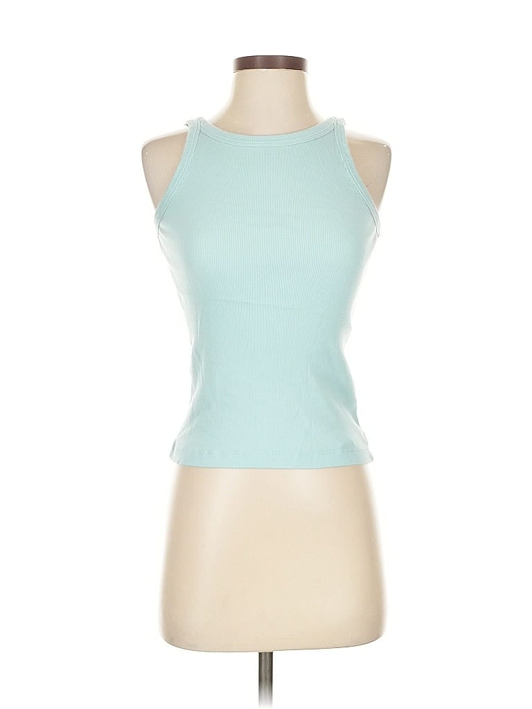Pre-owned Levi's Tank Top Blue Halter Neckline Tops