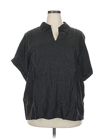 GOELIA Short Sleeve Silk Top (view 1)