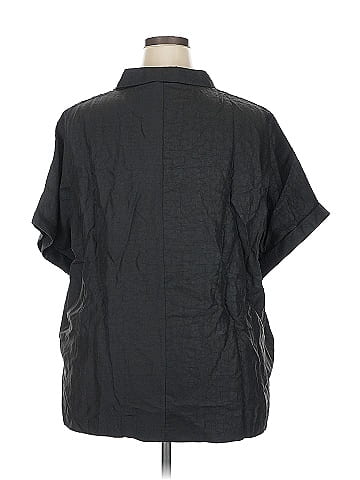 GOELIA Short Sleeve Silk Top (view 2)