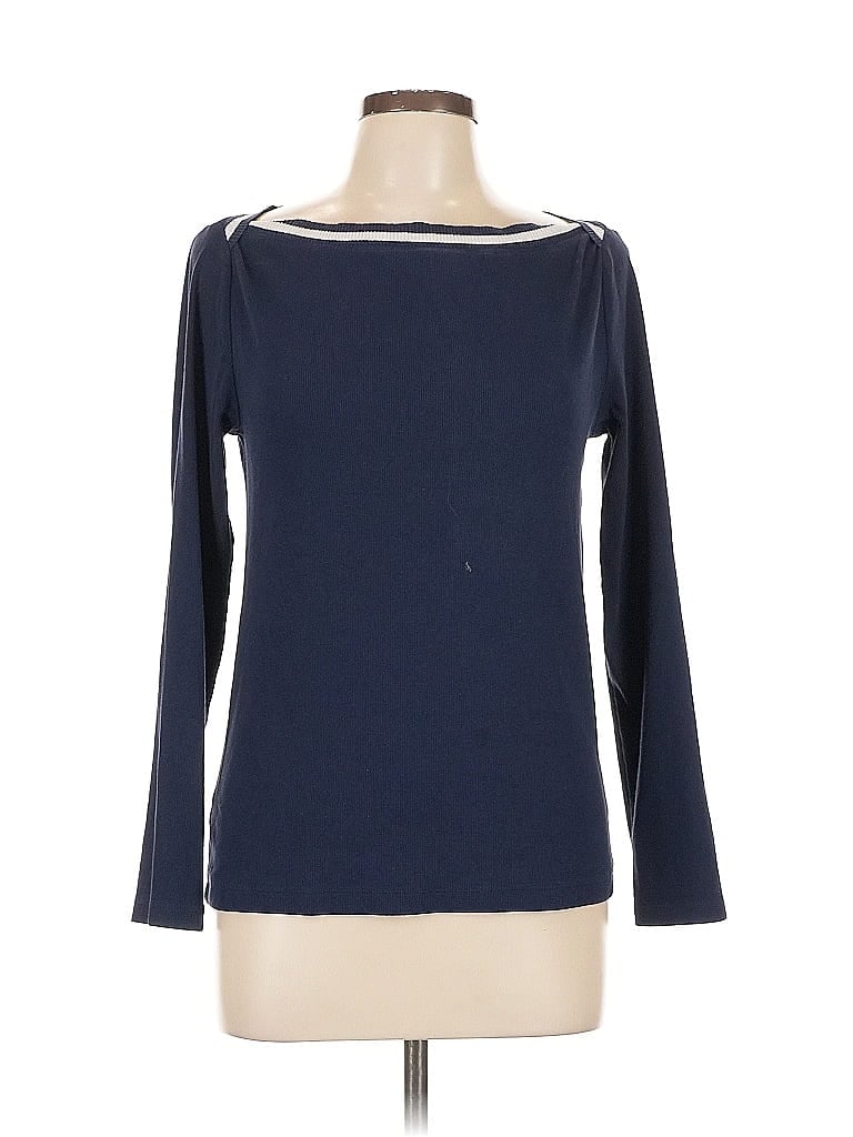 Pre-owned Ann Taylor Loft 3/4 Sleeve T-shirt In Blue