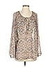 CAbi 100% Polyester Tan Long Sleeve Blouse Size S - photo 1