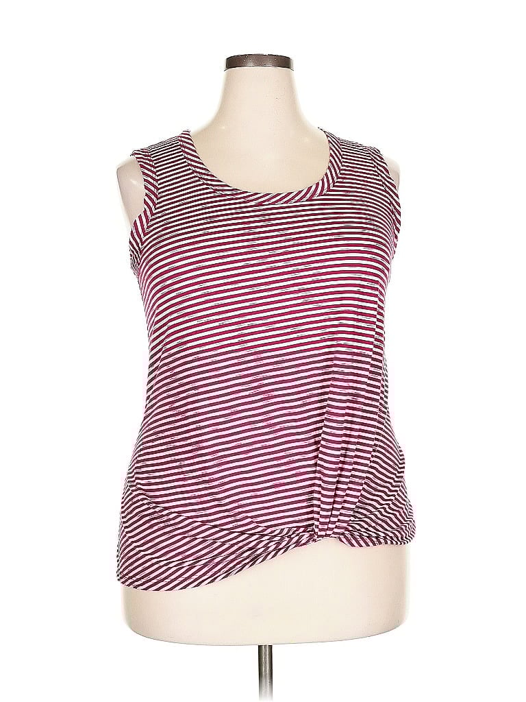 Click to view more detailed imagery on our partner's website Pre-owned Nine Britton Sleeveless Top Burgundy One Shoulder Neckline Tops