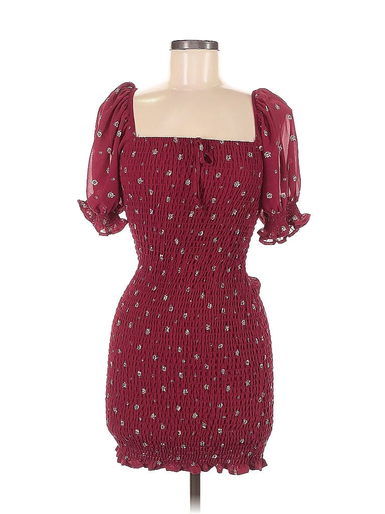 Pre-owned Forever 21 Cocktail Dress In Burgundy