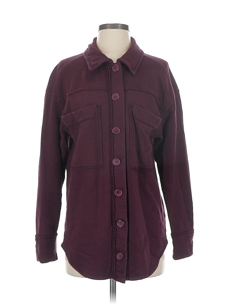 T.LA Pre-owned Fleece Jacket In Burgundy