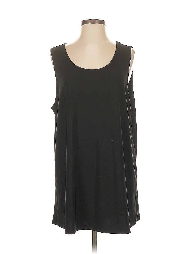 Pre-owned Liv Sleeveless Top Black Scoop Neck Tops