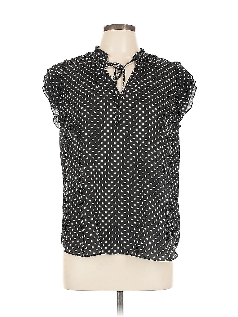 ASSORTED BRANDS Pre-owned Short Sleeve Blouse In Black