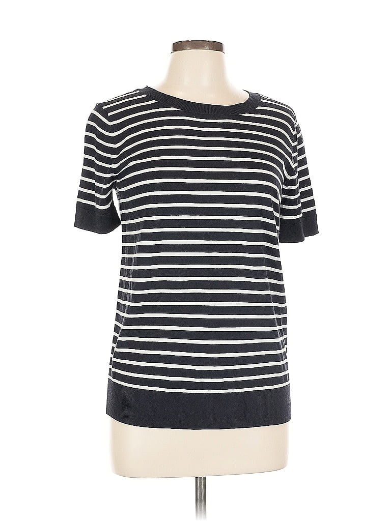 Pre-owned 1901 Short Sleeve Top Black Boatneck Tops