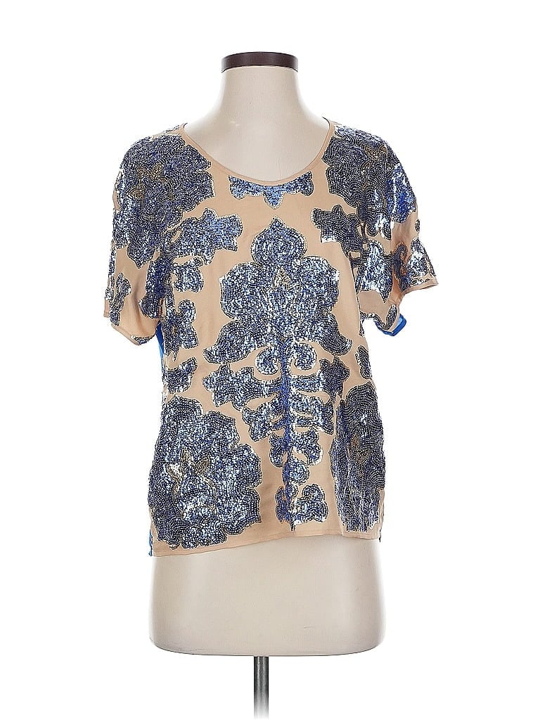 Click to view more detailed imagery on our partner's website Pre-owned Tracy Reese For Neiman Marcus + Target Short Sleeve Blouse In Blue