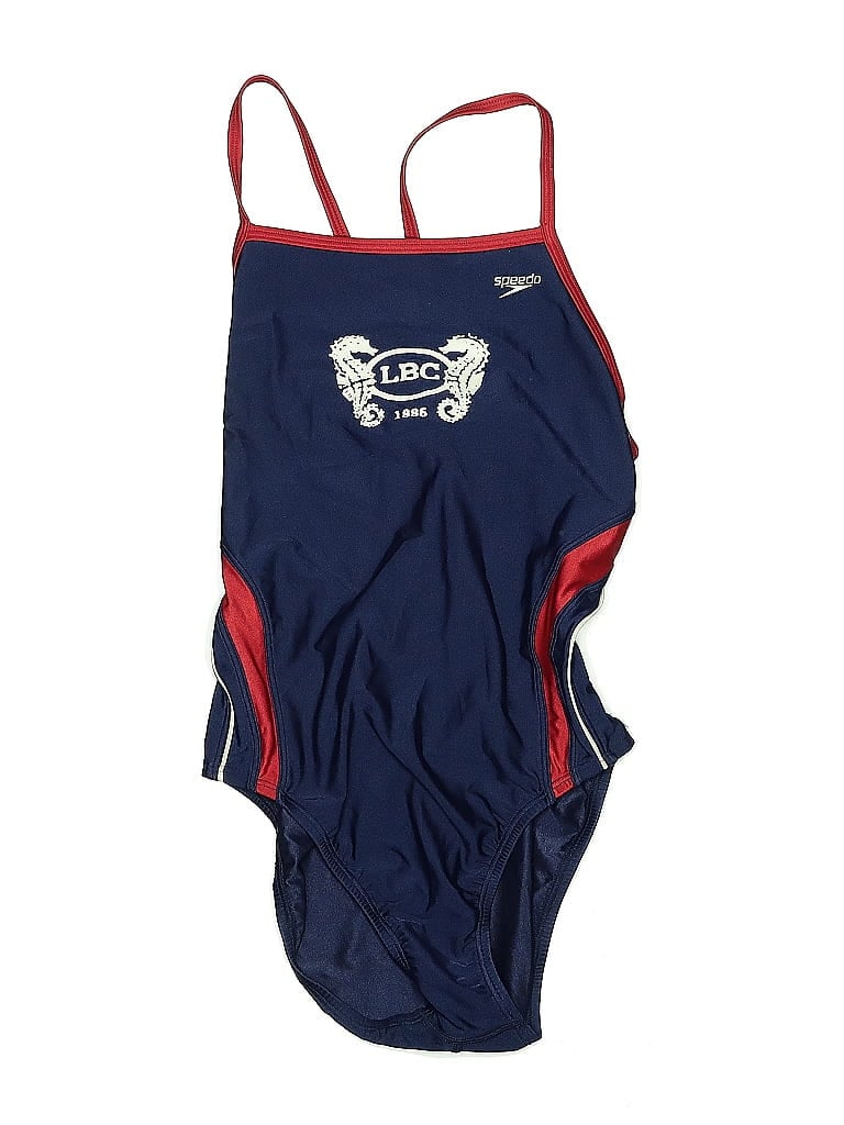 Pre-owned Speedo One Piece Swimsuit In Blue