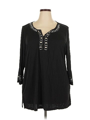 JM Collection 3/4 Sleeve Blouse (view 1)