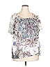 Appropriate Behavior 100% Polyester Purple Short Sleeve Blouse Size 4X - photo 1