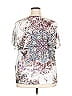 Appropriate Behavior 100% Polyester Purple Short Sleeve Blouse Size 4X - photo 2