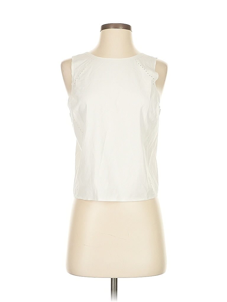 Pre-owned Athleta Sleeveless T-shirt In White