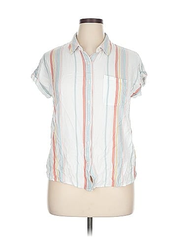 Cosmic Blue Love Short Sleeve Blouse (view 1)