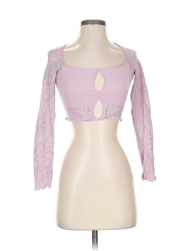 Pre-owned Out From Under 3/4 Sleeve Top Pink Sweetheart Neckline Tops
