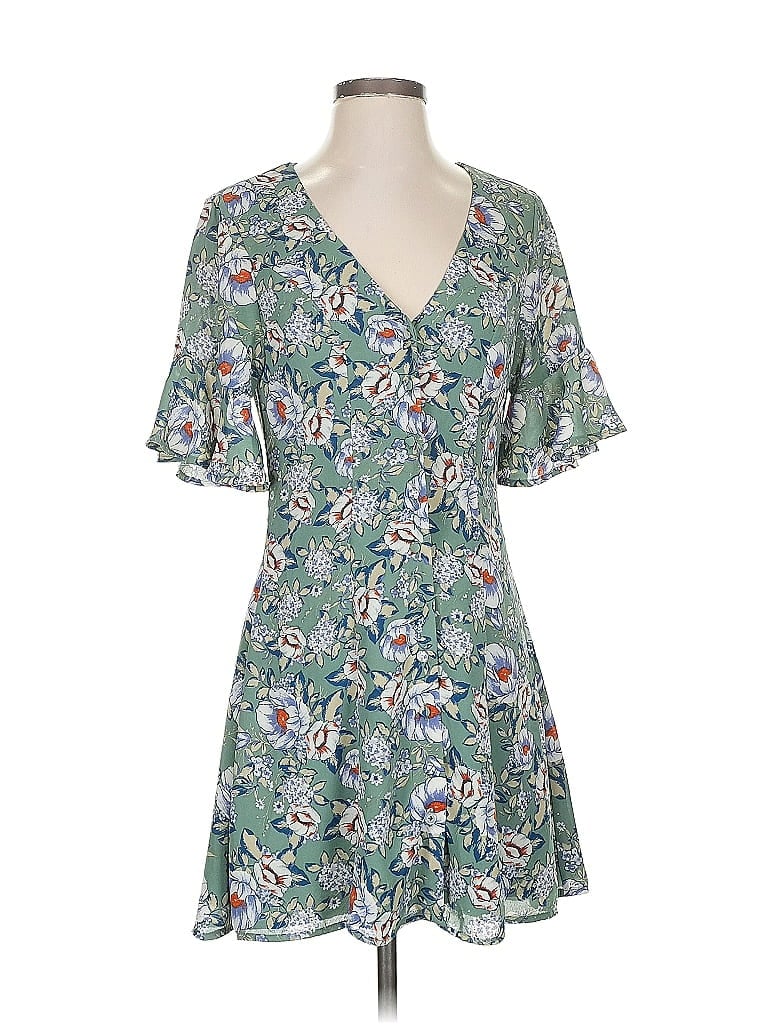 Pre-owned Blue Rain Casual Dress In Green
