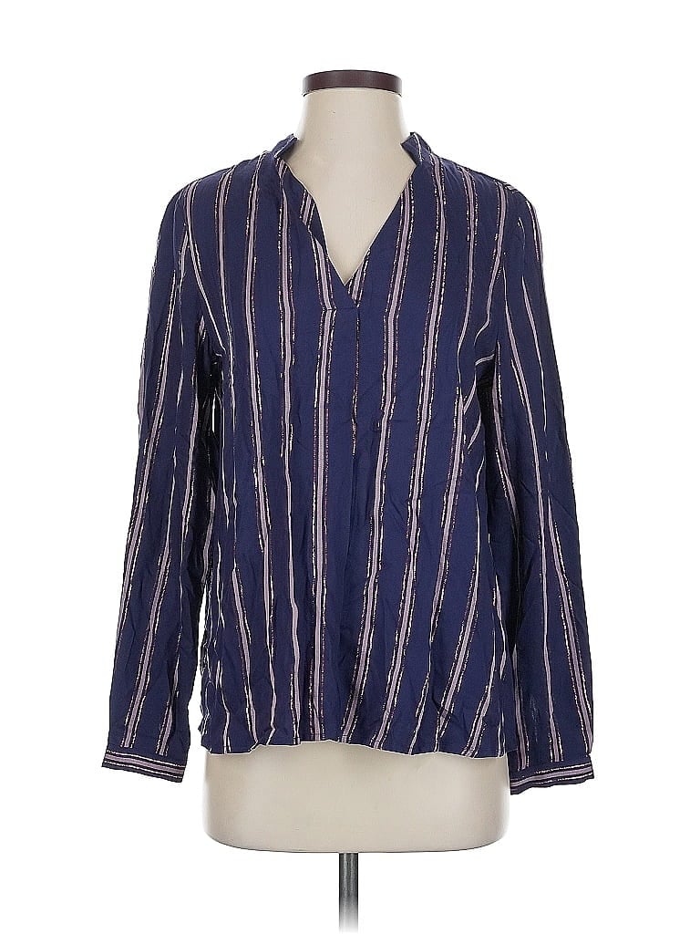 Pre-owned Jennifer Lopez Long Sleeve Blouse In Blue