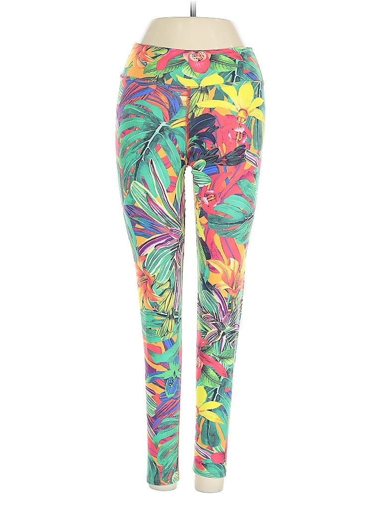 Pre-owned Dona Jo Leggings In Green