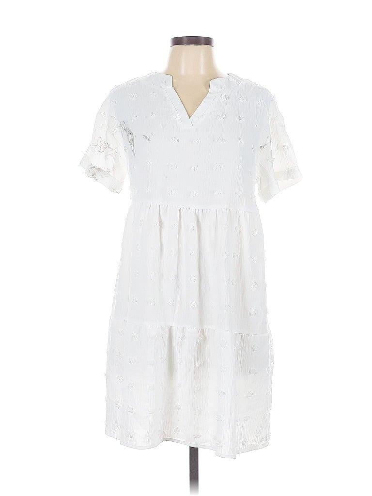 Pre-owned Assorted Brands Casual Dress In White