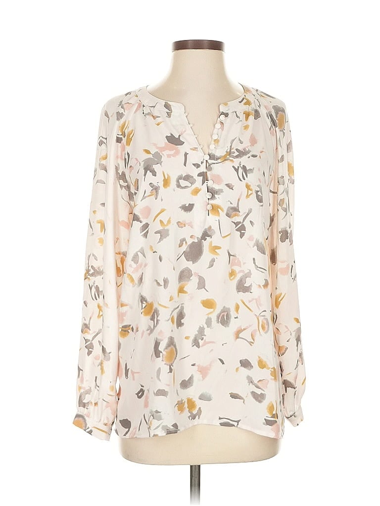 Pre-owned Cynthia Rowley Tjx Long Sleeve Blouse In White