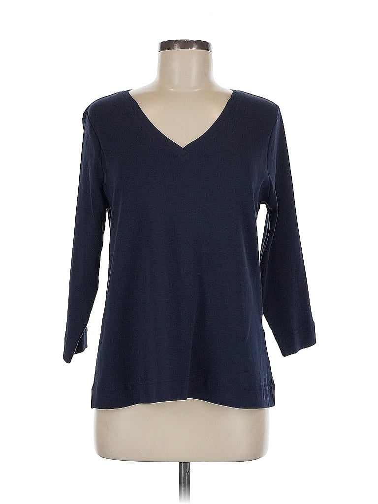 Click to view more detailed imagery on our partner's website Pre-owned Chico's 3/4 Sleeve T-shirt In Blue