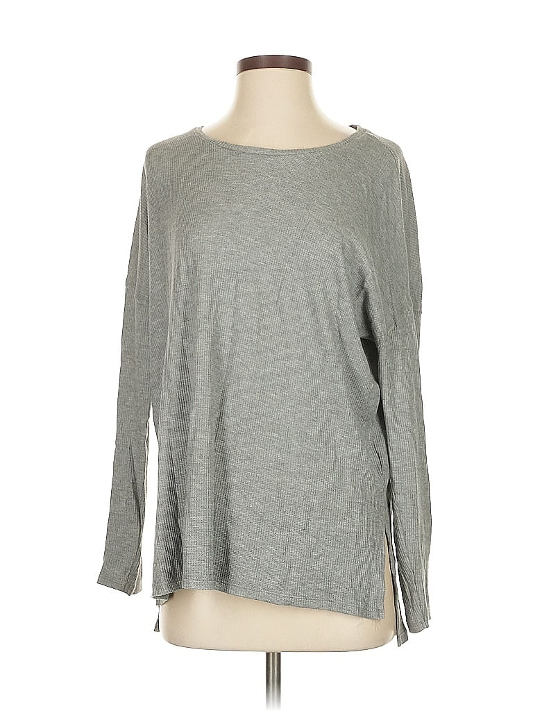 Pre-owned Aerie 3/4 Sleeve T-shirt In Gray