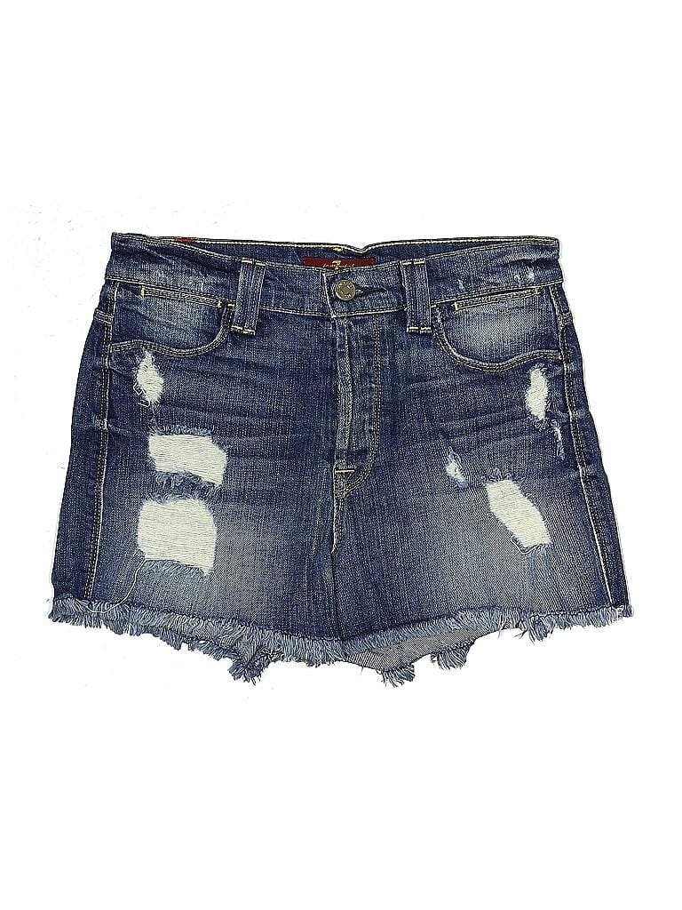 Pre-owned 7 For All Mankind Denim Shorts In Blue
