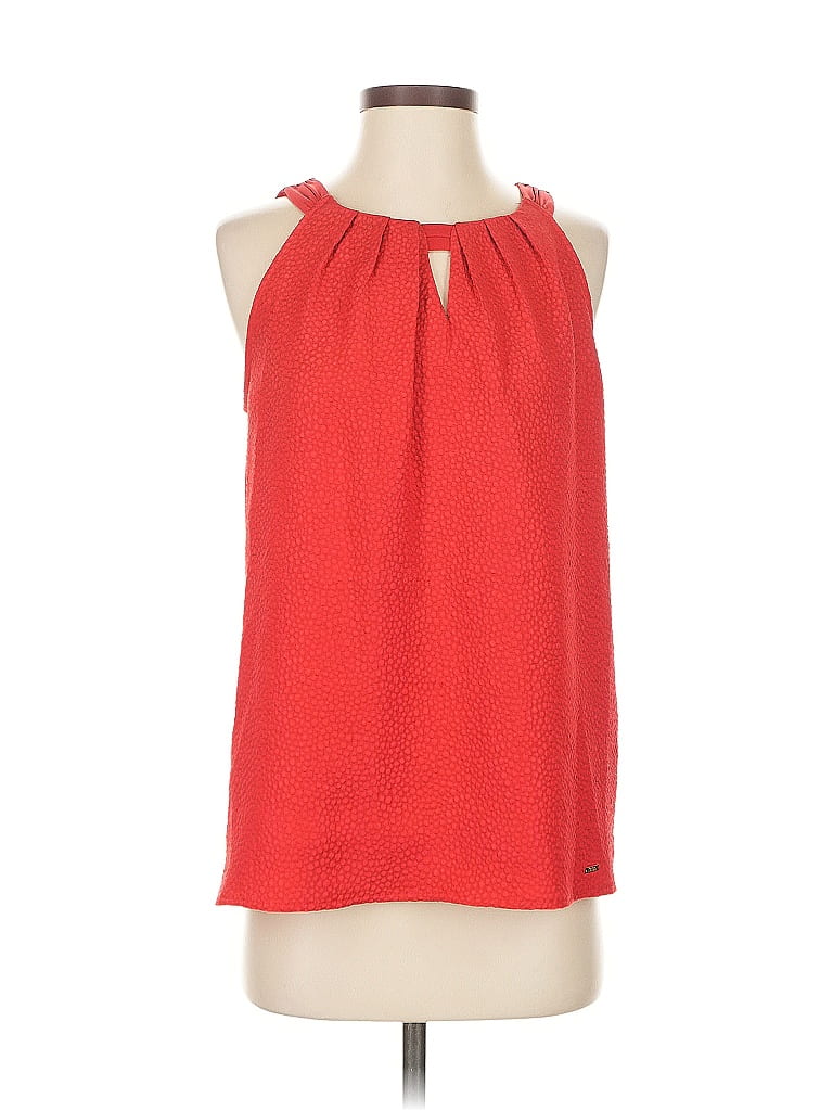 Pre-owned Tahari By Asl Sleeveless Blouse In Red