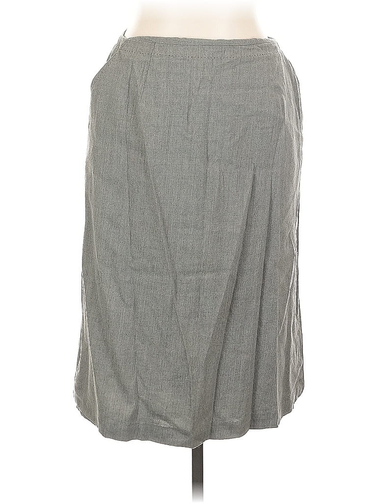 Pre-owned Talbots Wool Skirt In Gray