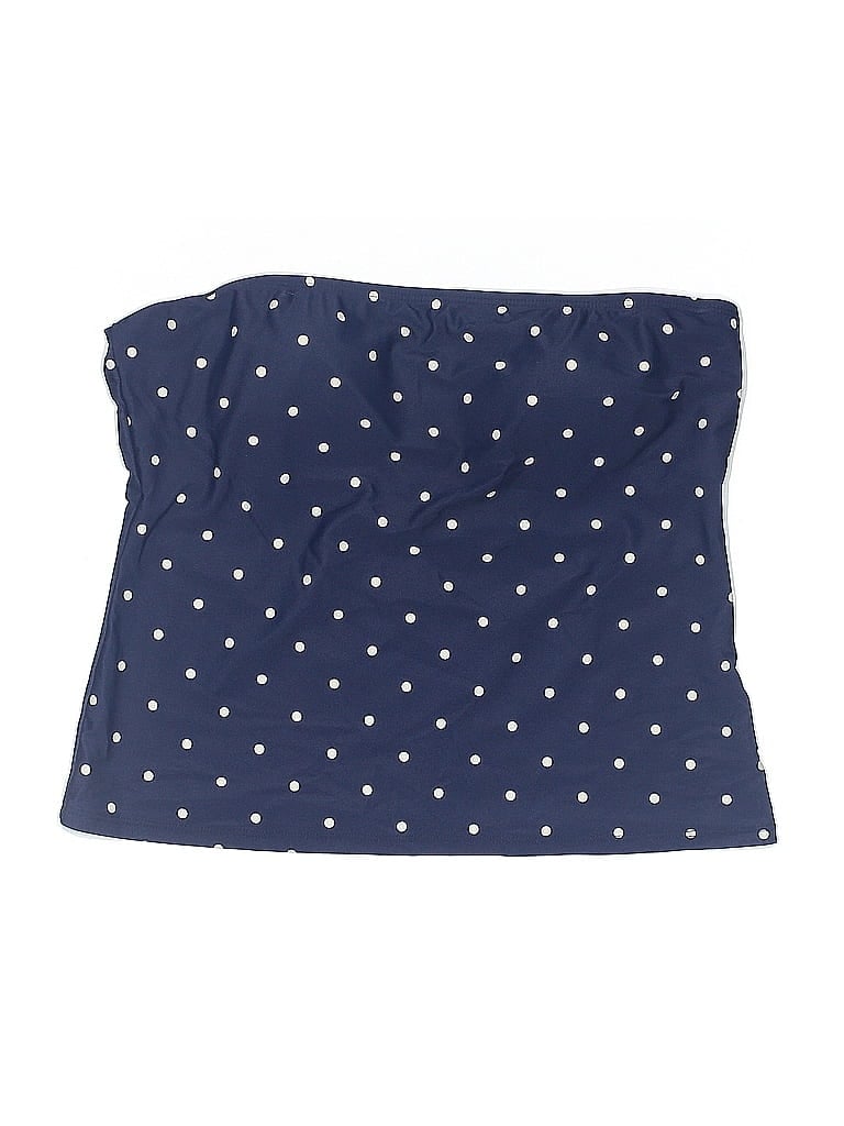 Pre-owned Talbots Swimsuit Top Blue Polka Dots Pattern Swimwear