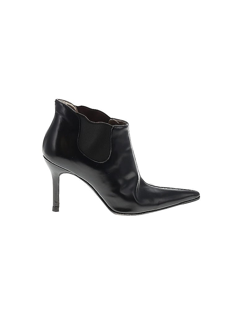 Dolce & Gabbana 100% Patent Leather Black Ankle Boots Size EU 35 - photo 1