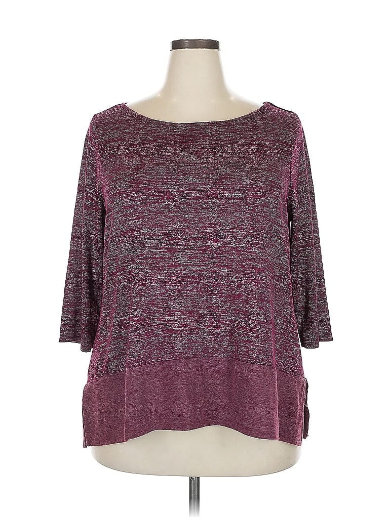 Pre-owned Lane Bryant Pullover Sweater In Burgundy