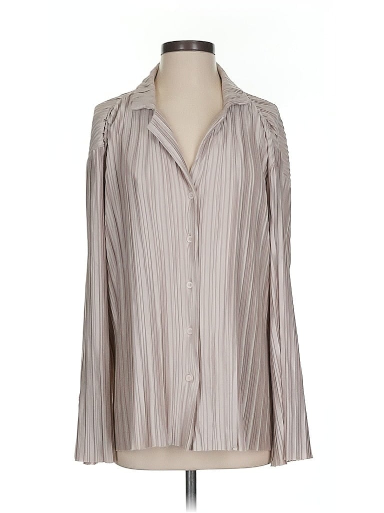 Click to view more detailed imagery on our partner's website Pre-owned Dress Forum Long Sleeve Blouse In Silver