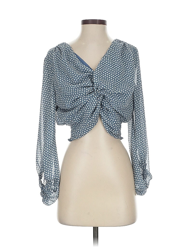 Click to view more detailed imagery on our partner's website Pre-owned Mustard Seed Long Sleeve Blouse In Blue