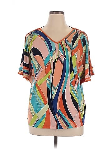Susan Graver Short Sleeve Blouse (view 1)