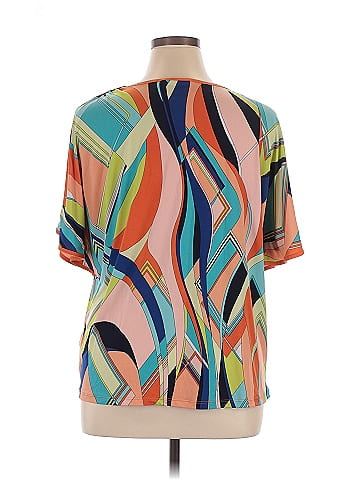 Susan Graver Short Sleeve Blouse (view 2)