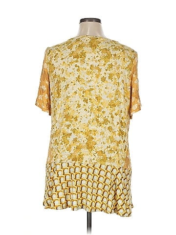 LOGO by Lori Goldstein Short Sleeve Blouse (view 2)