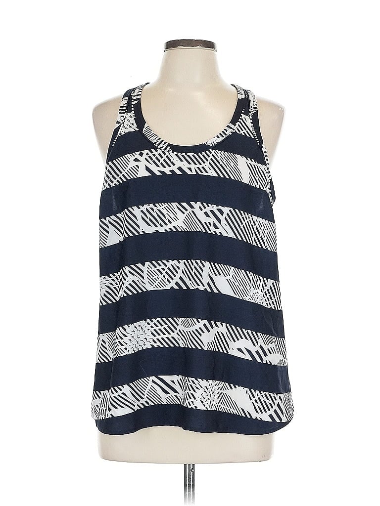 Pre-owned Banana Republic Factory Store Tank Top Blue Halter Neckline Tops